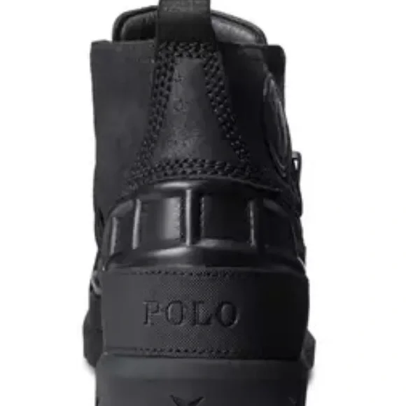 NWT Polo by Ralph Lauren Men’s Oslo Waterproof Hydroguard Black Boots 13D - Picture 3 of 8